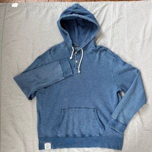 Polo Ralph Lauren Naval Tailors Hoodie XL Blue Button Front